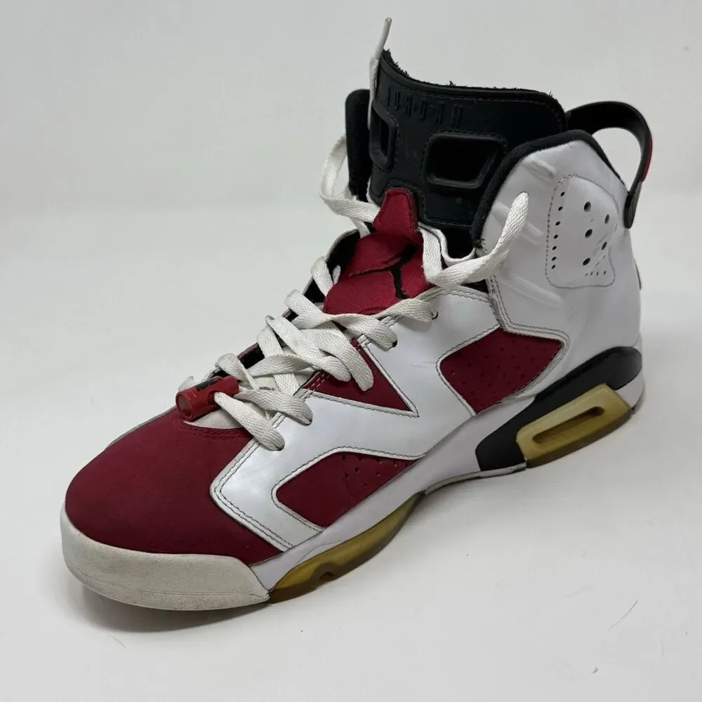 Nike Air Jordan 6 Retro OG Sneakers Mens 11 Carmine Red White 2020 CT8529-106